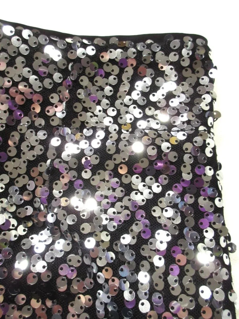 NWT Maeve by Anthropologie Colette in Black Silver Sequin Wide-Leg Crop Pants 28 - Picture 7 of 13